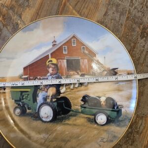 Zolan Tractor Ride Collector Plate. COA Included.
